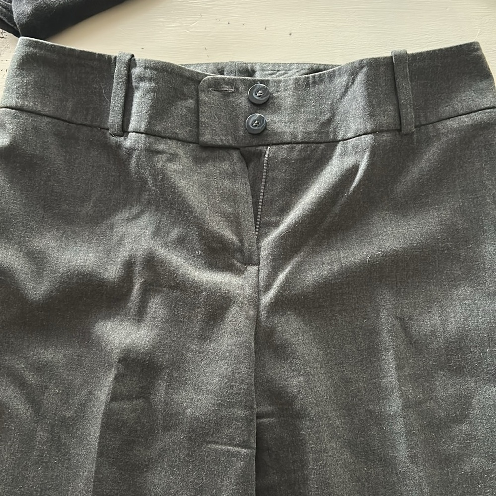 Talbots 99% wool gray stretch pants trousers, fully lined, wide belt loops 10 - Picture 3 of 8
